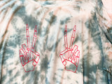 Skeleton Peace Sign Graphic Tee